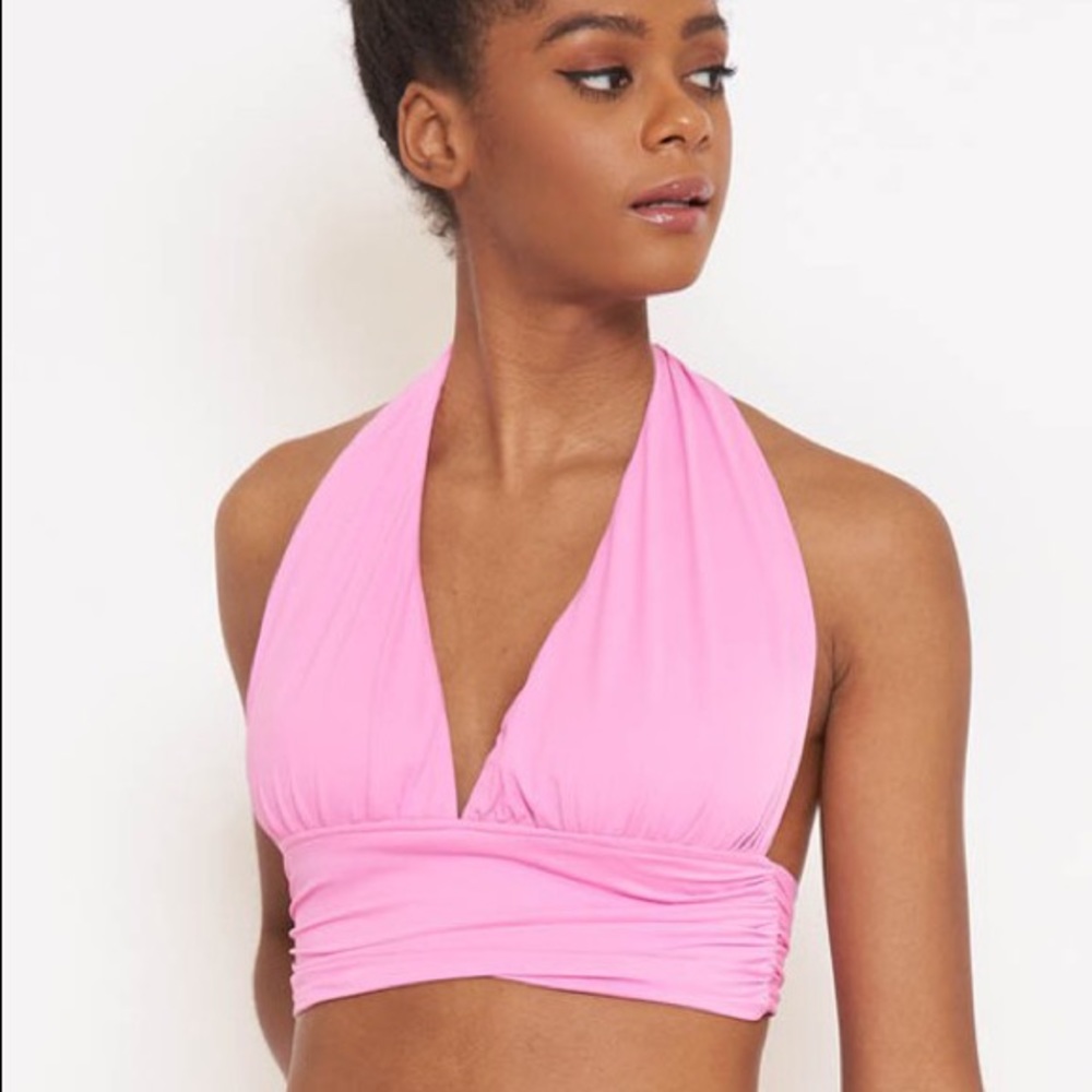 Pink halter top